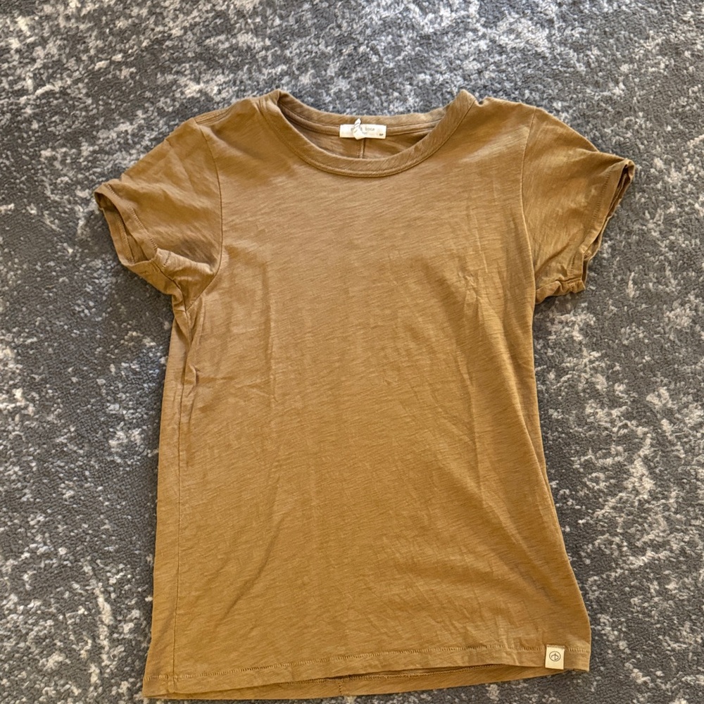 rag & bone Brown Short Sleeve Tee Size Small